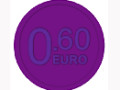 50 x €0,60 munten (paars)